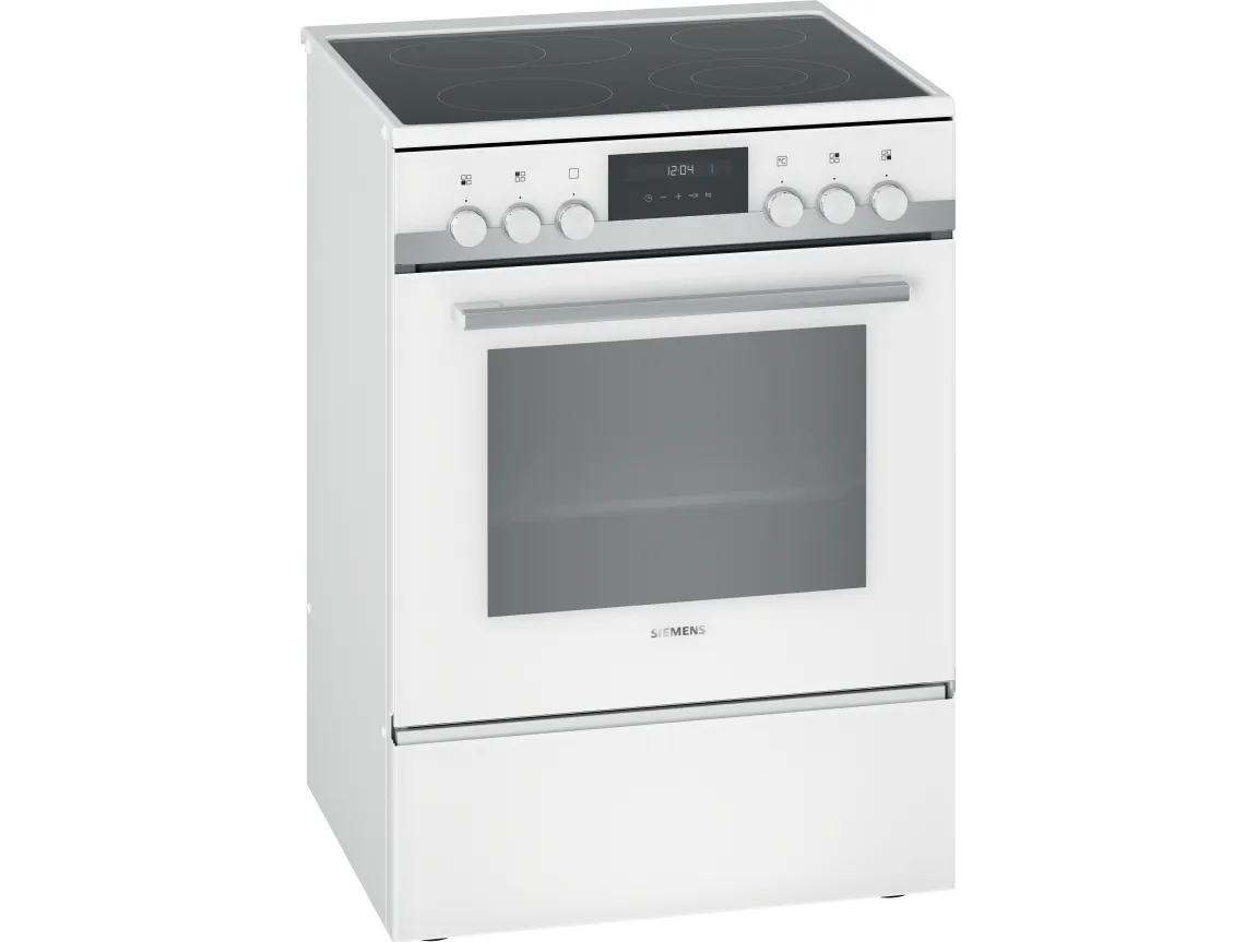 [OUTLET] - Siemens iQ500 HK9S5A220U - Komfur - fritstående - bredde: 60 cm - dybde: 60 cm - højde: 90 cm - med selv-rengøring - hvid