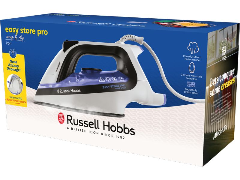 Russell Hobbs Dampfbügeleisen Wrap & Clip Dampfbügeleisen mit einer Leistung von 2400 W
