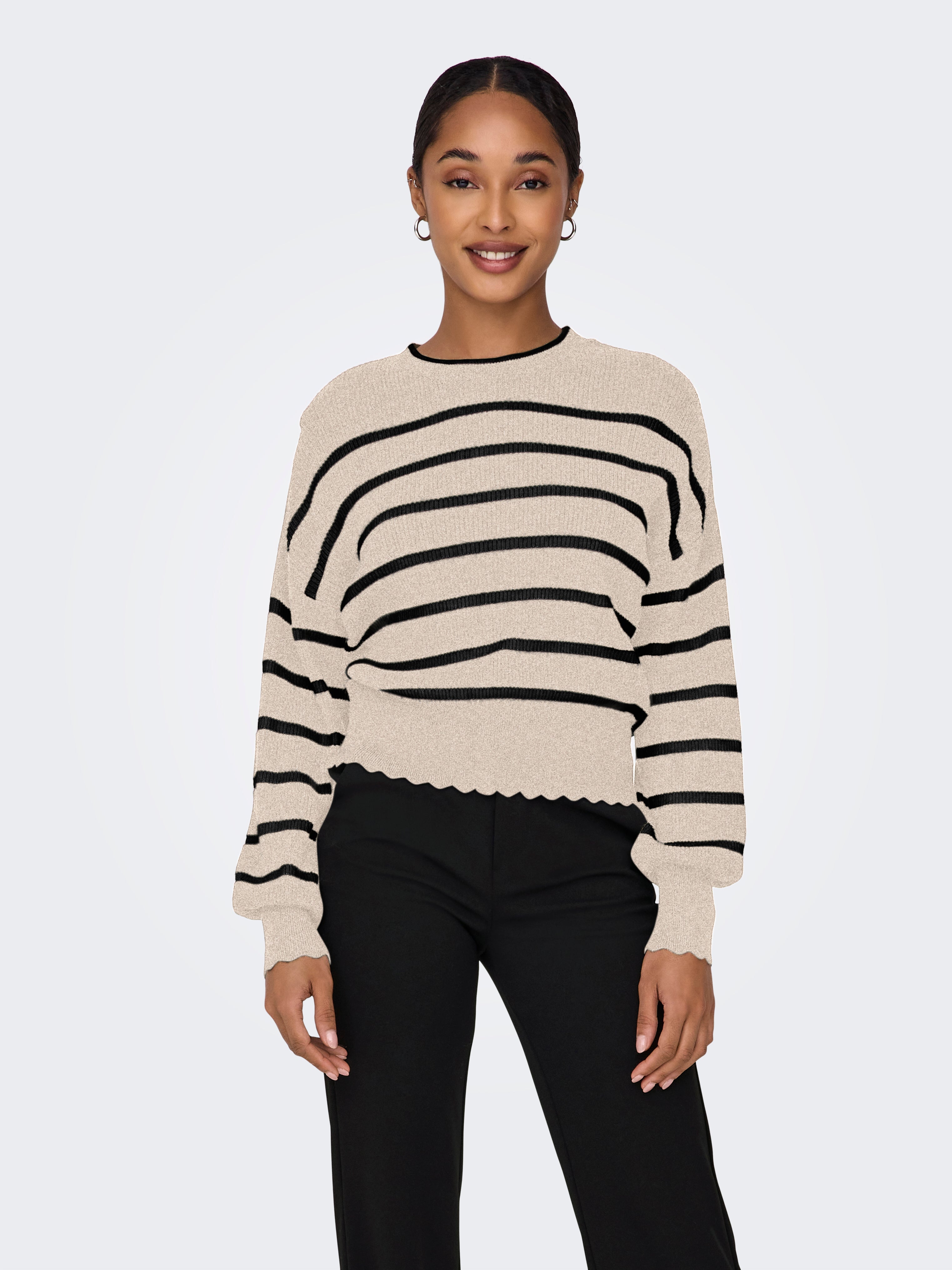 ONLIBI Strickpullover Whitecap Gray