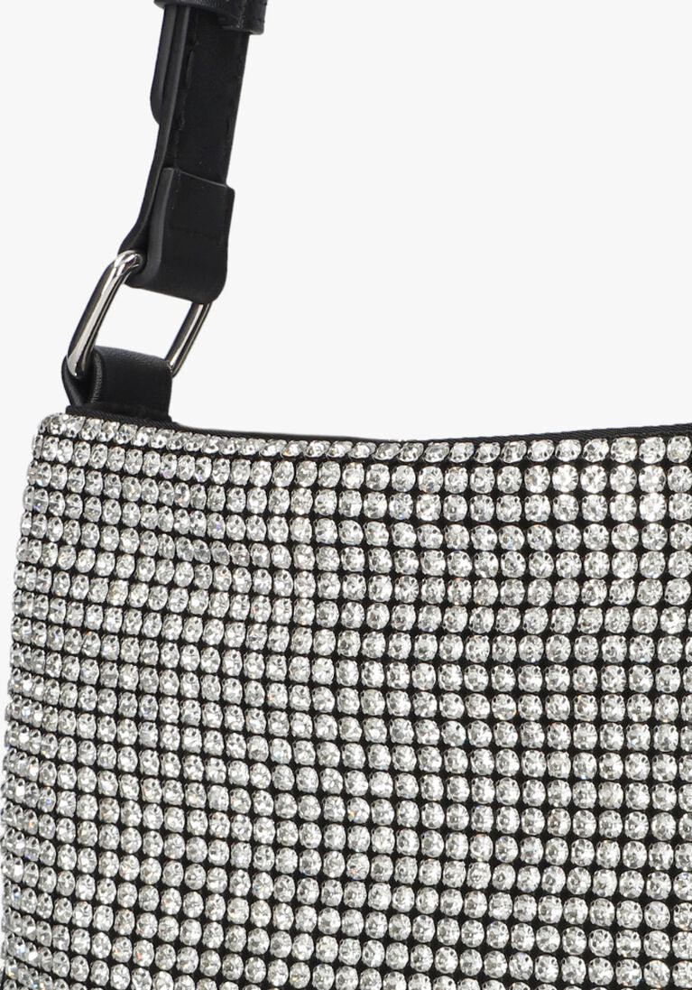 N\u00DANOO zilveren n&uacute;noo schoudertas juno glitter recycled nylon