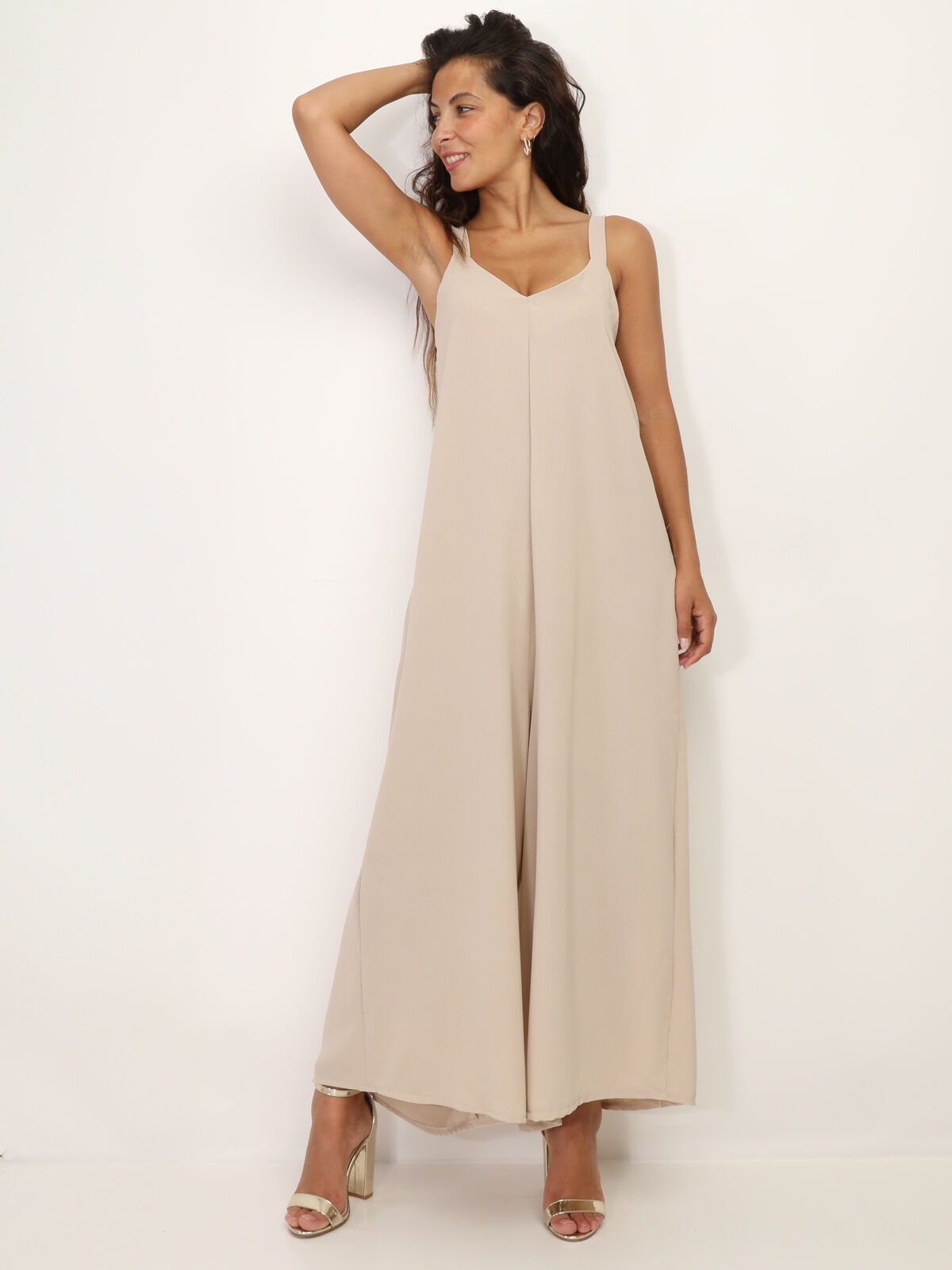 Combinaison fluide oversize- Beige