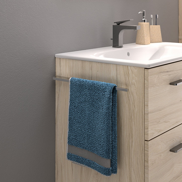 Ensemble meuble sous vasque l.130 cm bleu + vasque céramique Selva Geberit