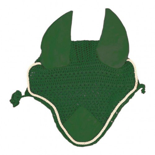 Protetores de orelha de crochê para cavalos, cor Roma, verde/branco