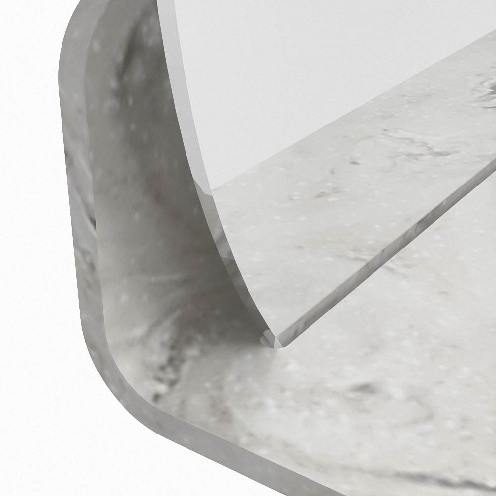 Mondiaz Spot spiegel rond Ø50cm met planchet glace
