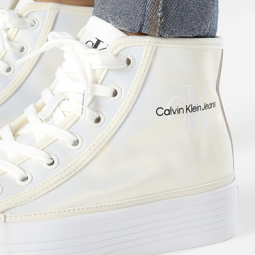 Baskets Femme Bold Vulcan Flatform Mid Lace Up 1226 Creamy White Eggshell