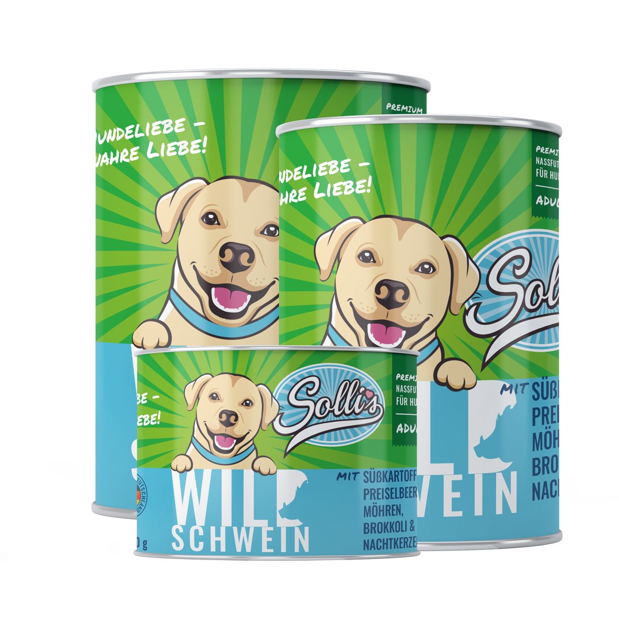 Sollis Nassfutter für Hunde Wildschwein - Adult