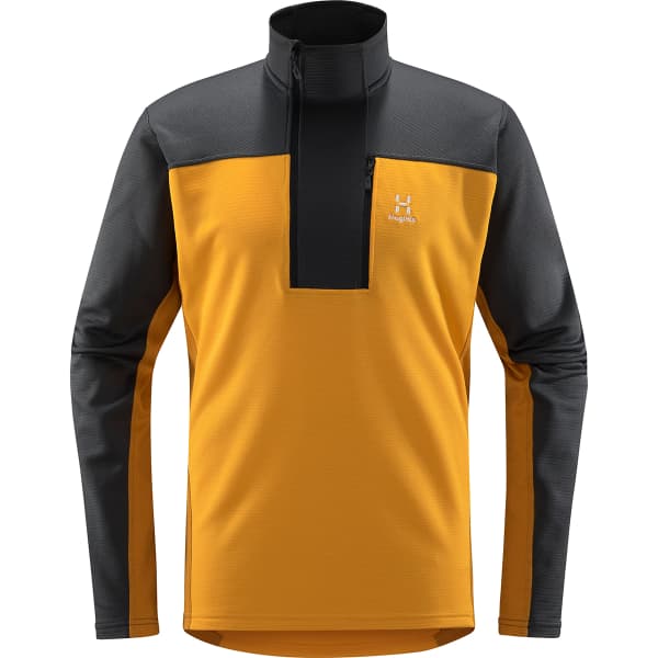 Sweat polaire ski rando HAGLÖFS ROC FLASH MID HALFZIP M MAGNETITE/SUNNY YELLOW