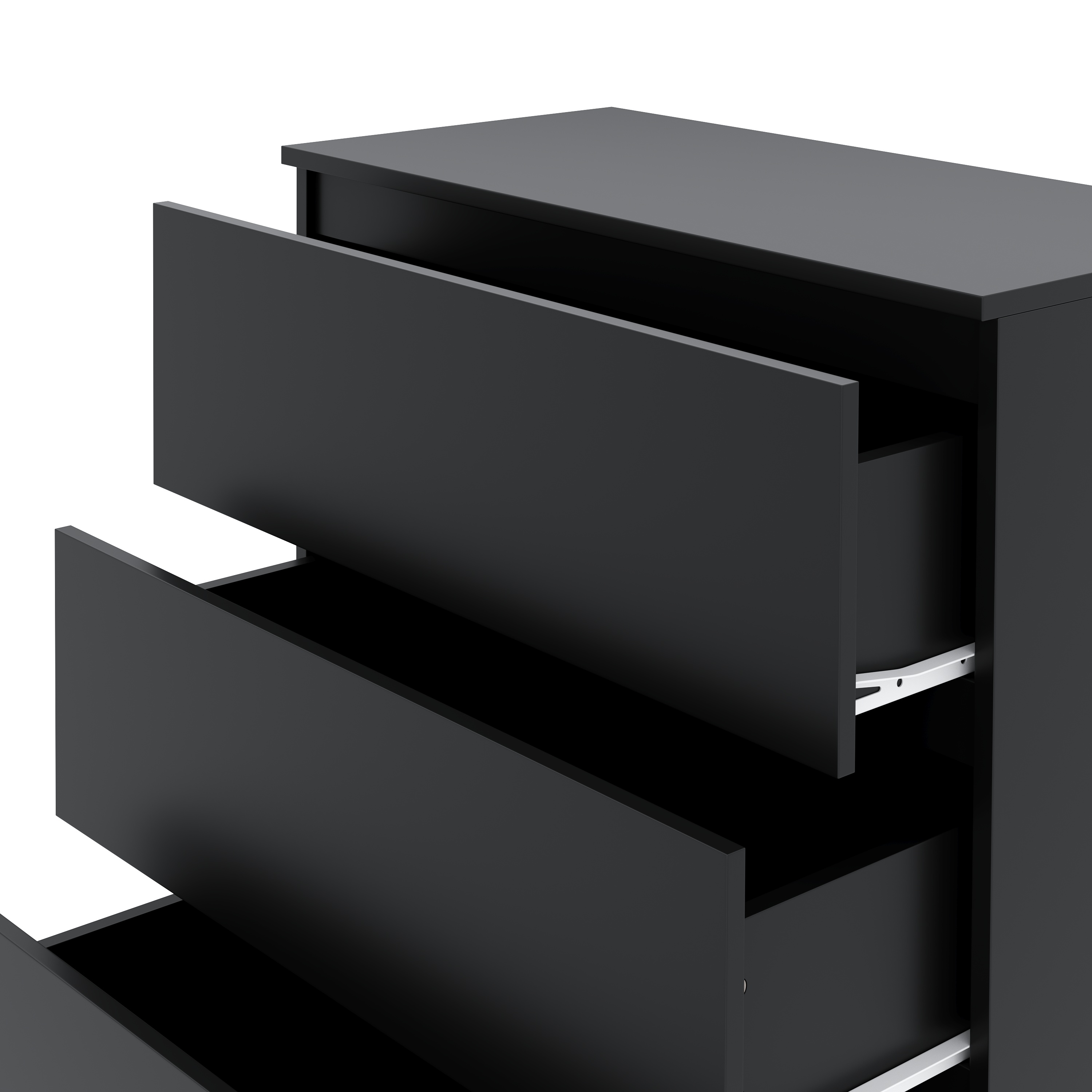 Kommode TALA 3 Schubladen 70 x 77 cm schwarz