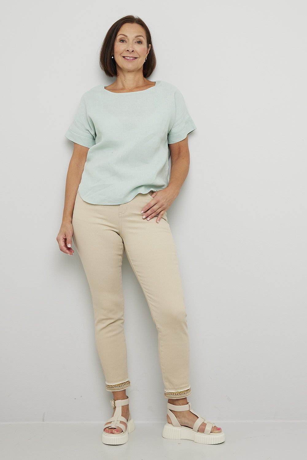 Camilla jeans med strassbånd