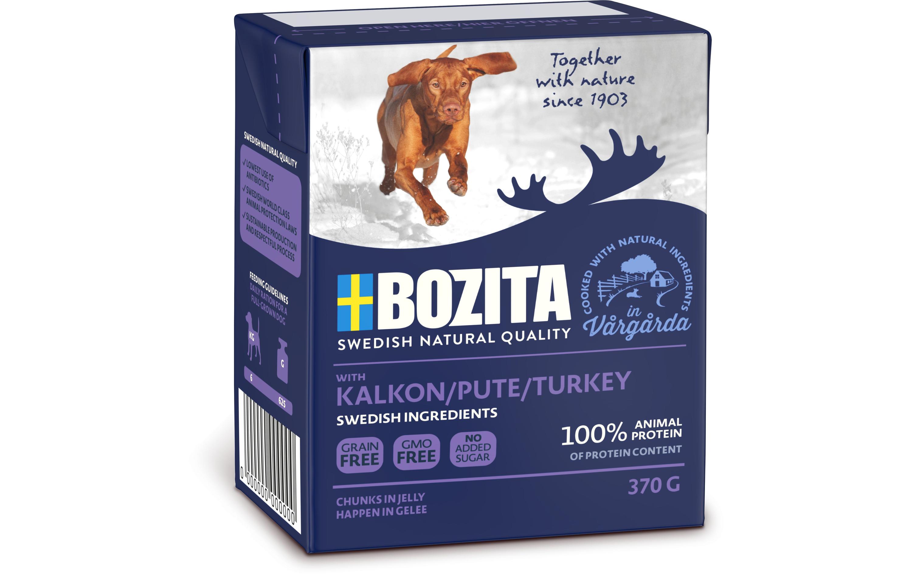 Nassfutter Häppchen in Gelée Truthahn, 6 x 370 gAlleinfuttermittel für ausgewachsene Hunde