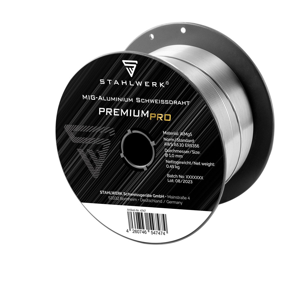 STAHLWERK lasdraad MIG MAG aluminium ER5356 AlMg5 1,0 mm 0,45 kg draadrol