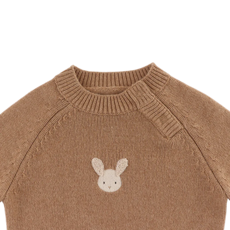 Sibbe Merino Wool Sweater | Fluffy Bunny | Hazelnut