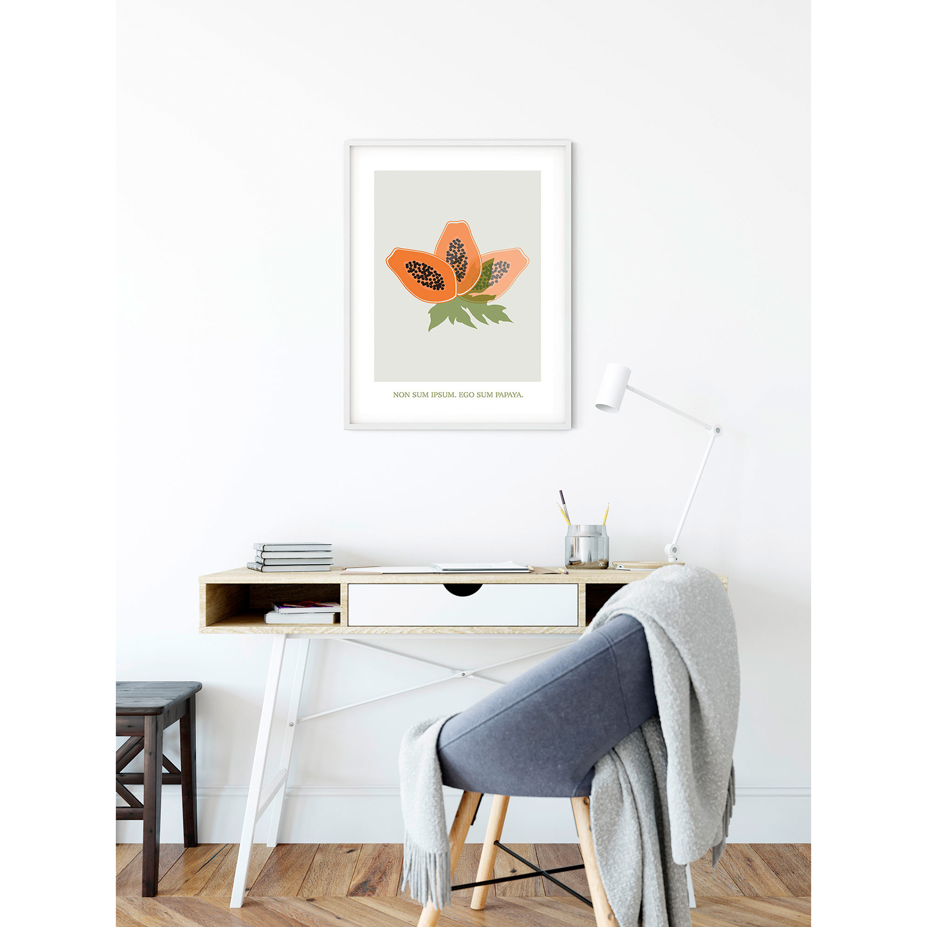 Wandbild CULTIVATED PAPAYA - orange - 50x70 cm