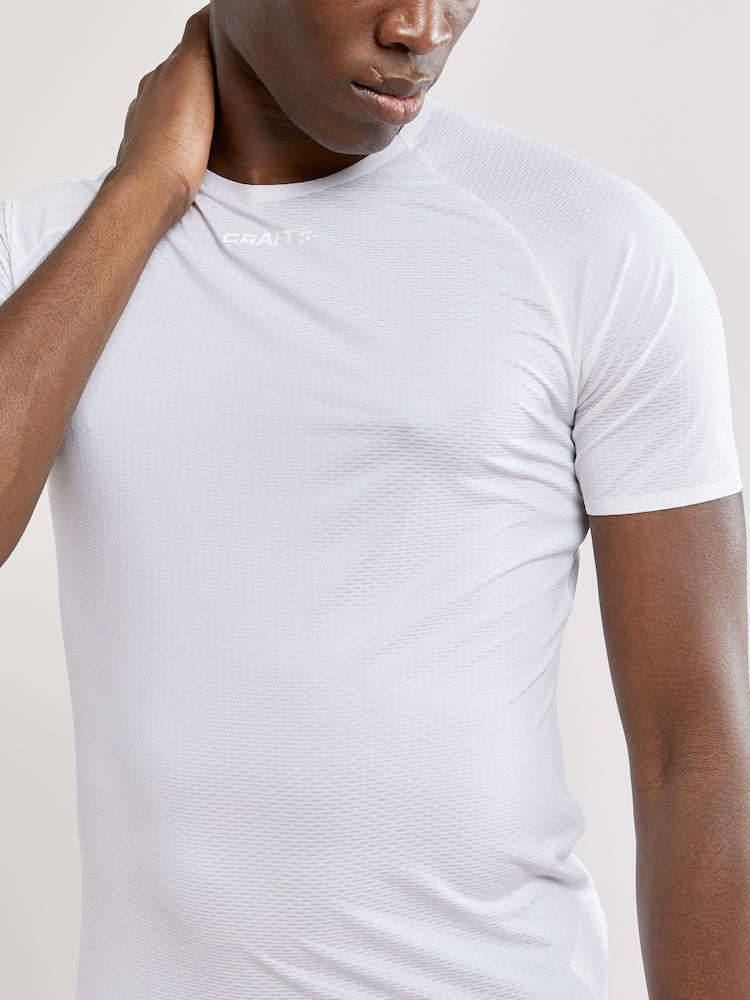 Craft Pro Dry Nanoweight Ondershirt Korte Mouwen Wit Heren