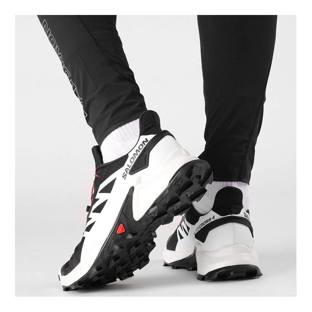 Salomon SUPERCROSS 4 - Chaussures trail Homme black/white