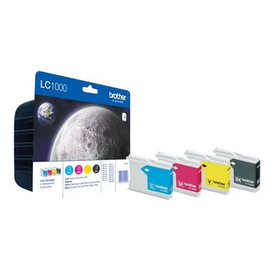 Brother LC1000 - Pack de 4 - noir, cyan, magenta, jaune - cartouche d'encre originale
