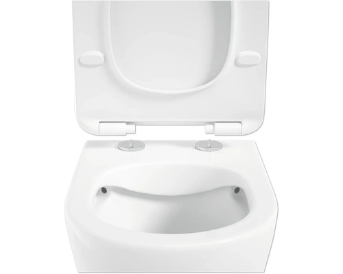 Jungborn wandclosetset FOUR 51, randloos, glanzend wit, met toiletzitting en softclose-mechanisme