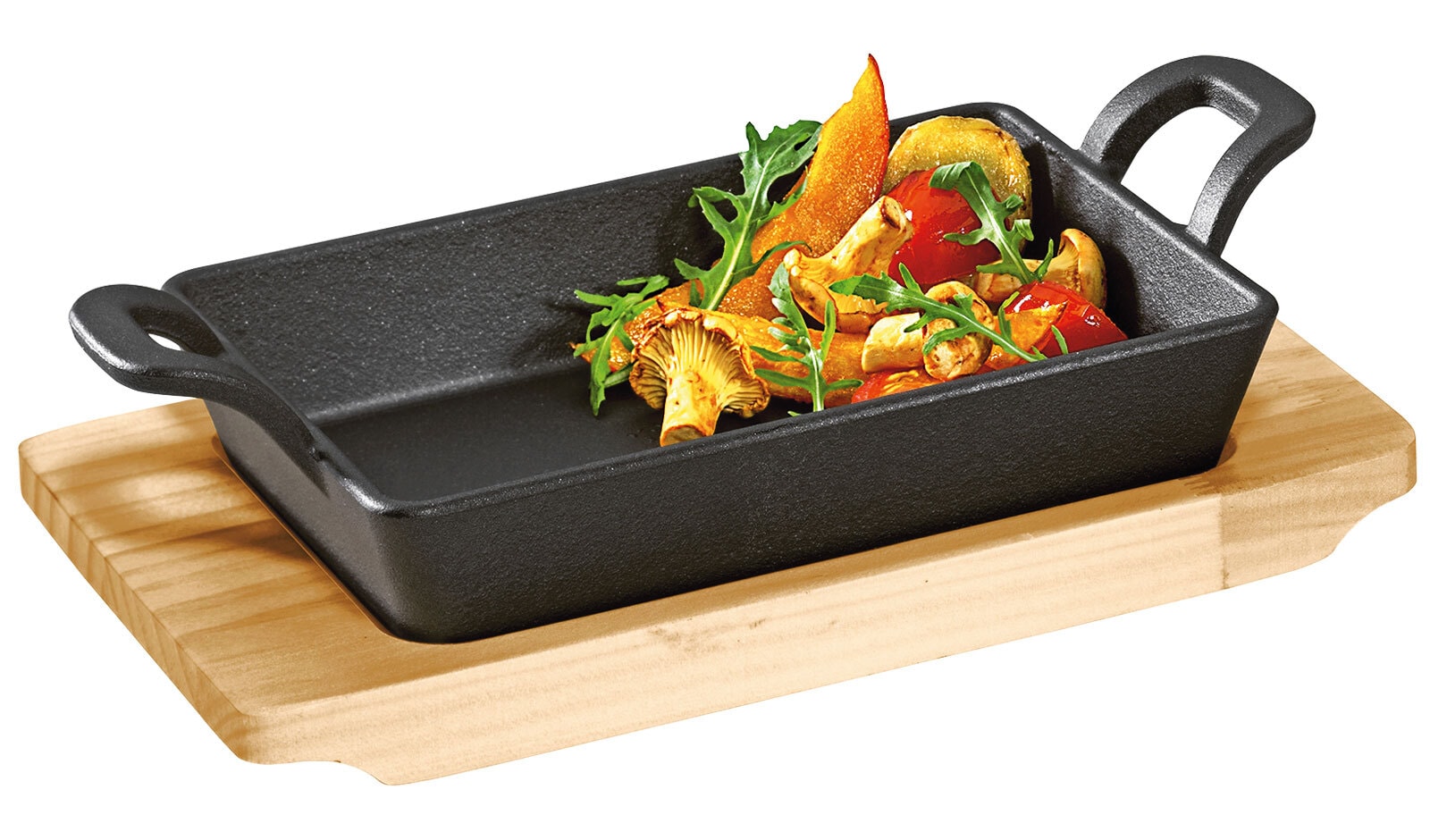 KÜCHENPROFI Servierpfanne BBQ 2-teilig schwarz/ braun