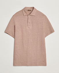 Stenströms Linen Polo Shirt Olive