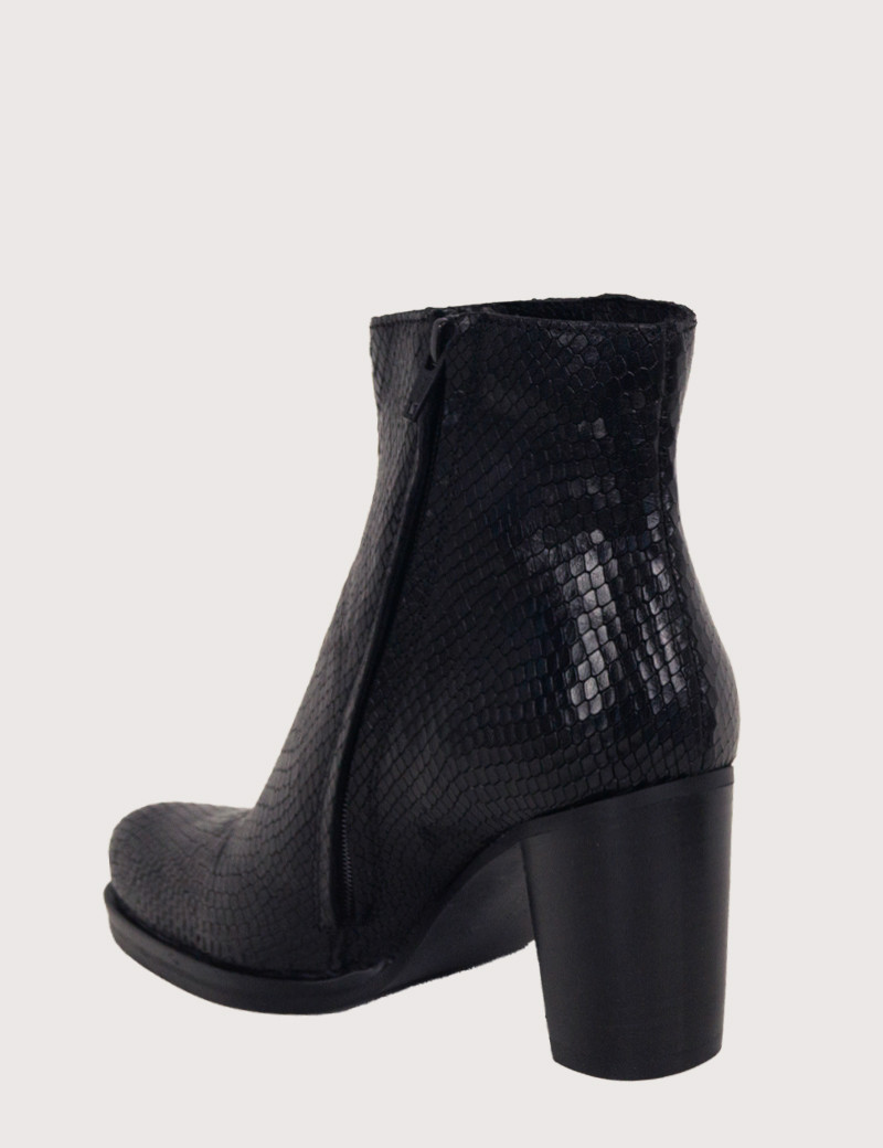 PAOYAMA BOTTINES NOIR FEMME PYTHON NOEMI