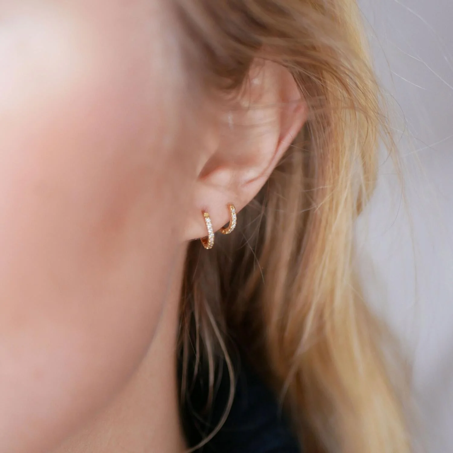 ENAMEL Copenhagen  Hoops Petite Flora - 18 karat forgyldt