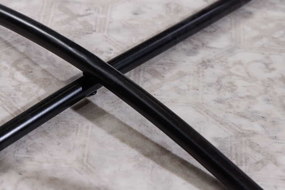 Runder Beistelltisch CASABLANCA 50cm messing gold schwarz Tablett abnehmbar klappbar