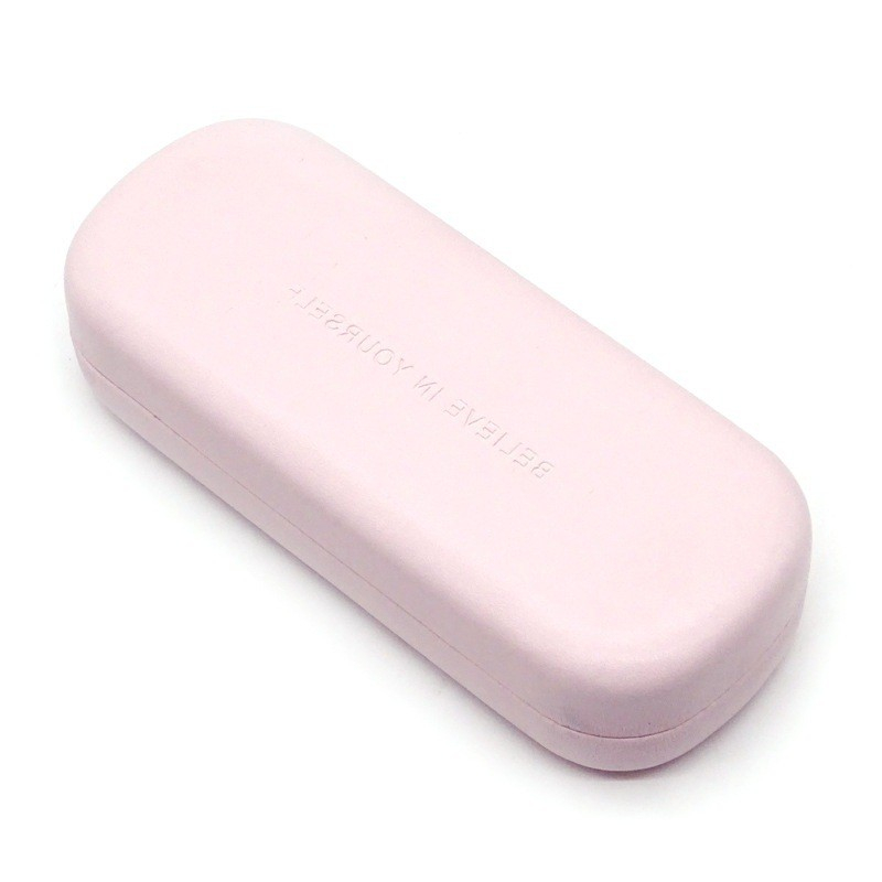 (160x70x35mm) Hardcase Brillenetui Leder Brillenbox für Unterwegs - Rosa