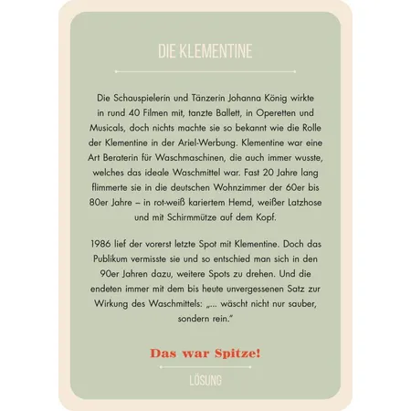 moses. Das war spitze! Retro Quiz