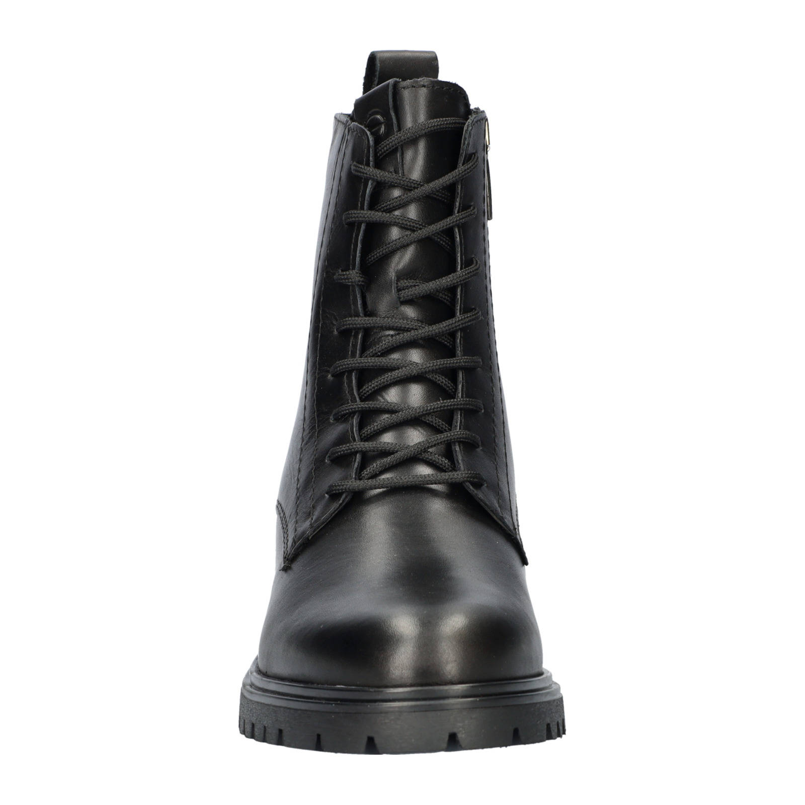 Tamaris leren veterboots zwart