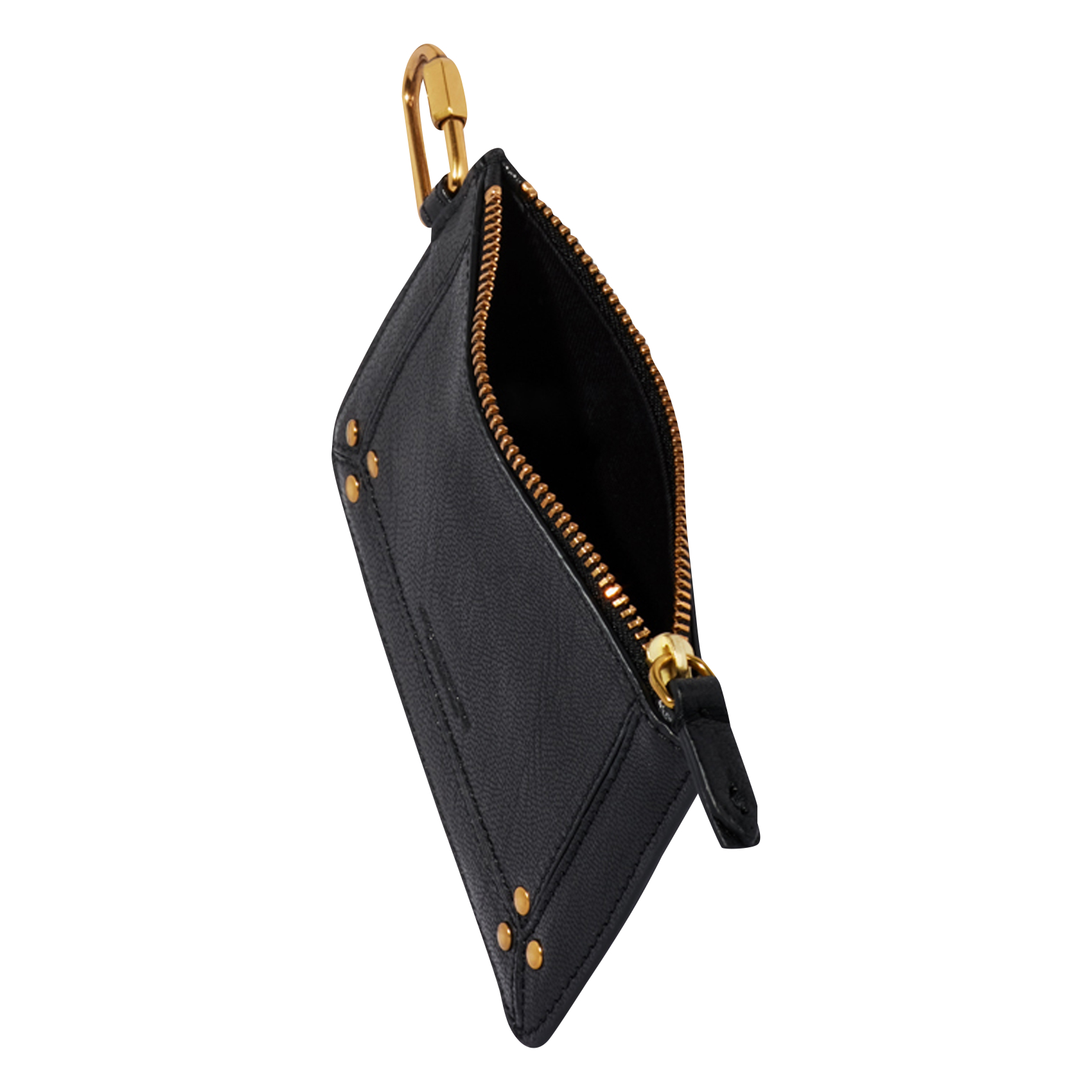 POPOCHE XS - Pochette zippée en cuir de chèvre | Noir