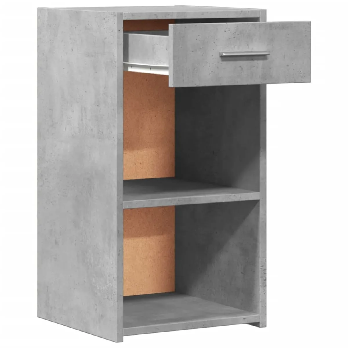 vidaXL Table de Chevet Gris Béton
