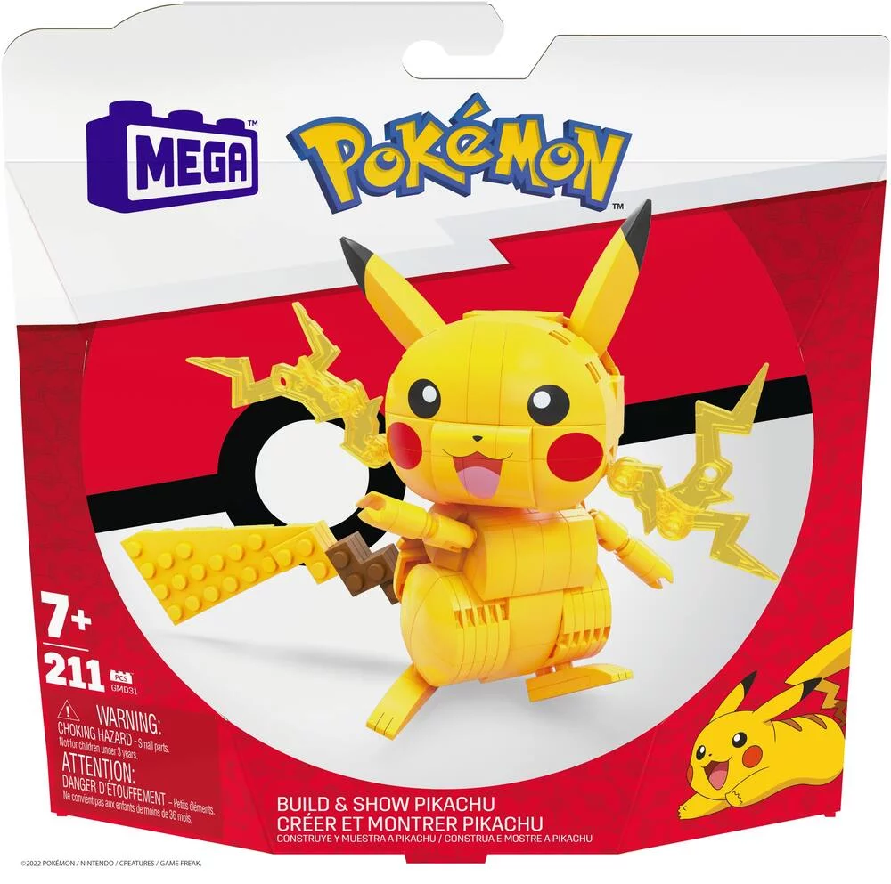MEGA CONSTRUX - POKEMON PIKACHU A CONSTRUIRE - BRIQUES DE CONSTUCTION