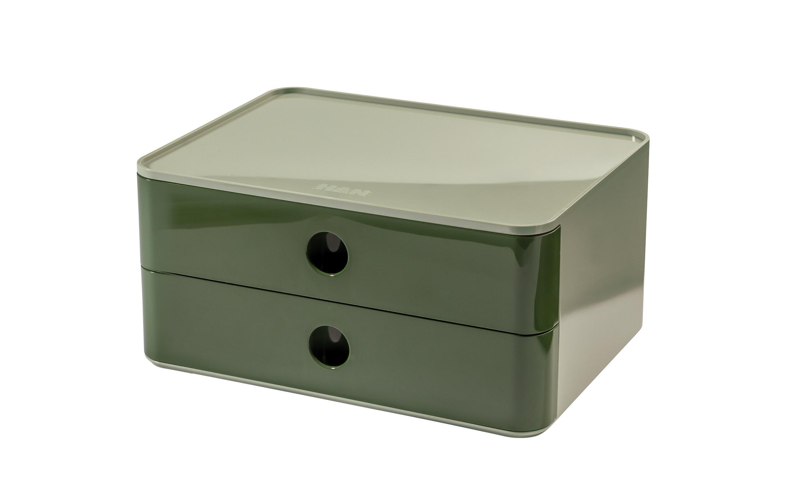 Schubladenbox Allison Smart-Box Plus 2 Schubladen, GrünSchubladenbox stapelbar mit 2 Schubladen