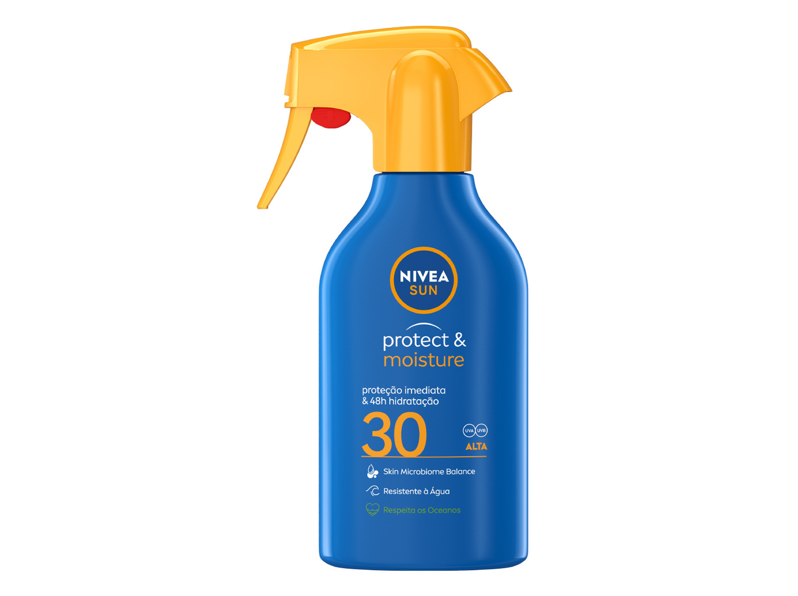 PROTETOR SOLAR SPRAY FAMILIAR RESISTENTE À ÁGUA FP30 PROTECT & MOISTURE NIVEA SUN 270 ML