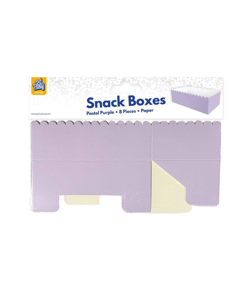 Paarse Snackbakje 12,5cm 8st
