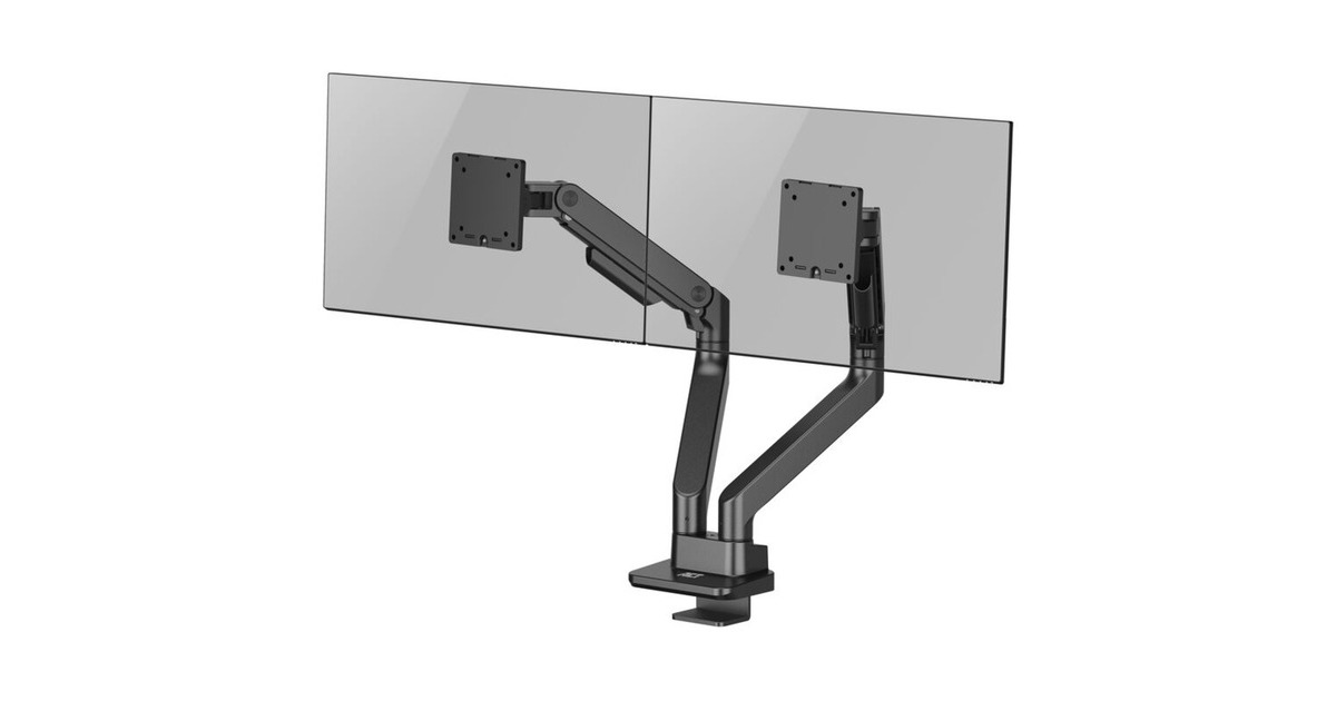 ACT ConnectivityMonitorarm office premium, gasveer, 2 monitoren  (Zwart)