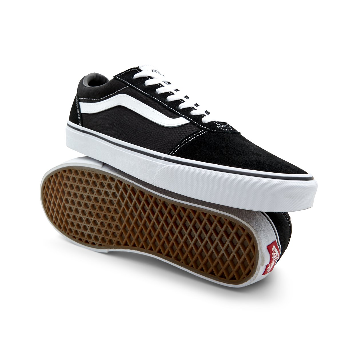VANS-Ward-m-Baskets de skate - Talon plat - Noir/Blanc