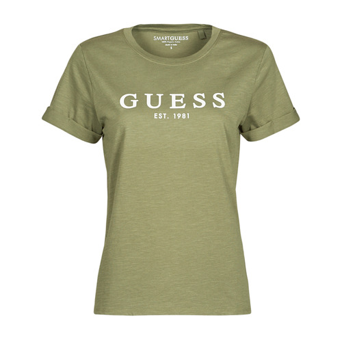 Guess - ES SS GUESS 1981 ROLL CUFF TEE - Kaki