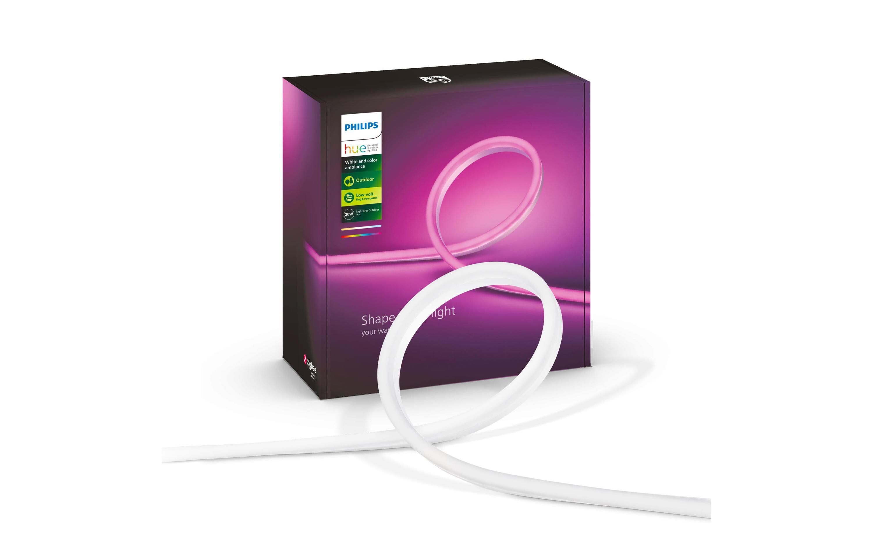 White & Color Ambiance Lightstrip Outdoor 2m Niedervolt<br>Philips Hue Lightstrip Outdoor 2 m White & Color Ambiance