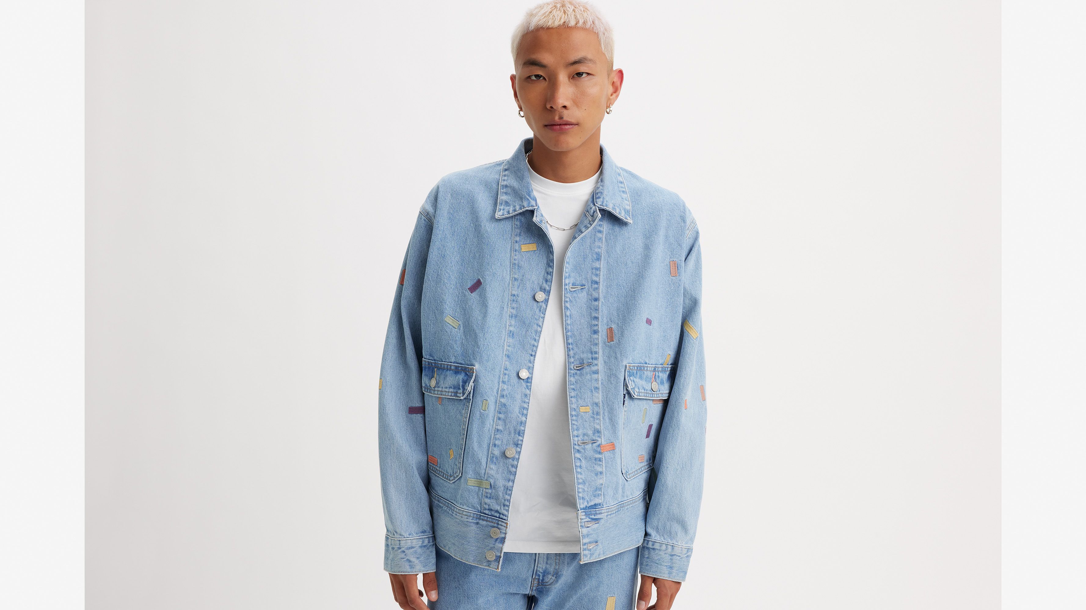 Veste Trucker utilitaire - Moj Karachippu Trucker - Bleu