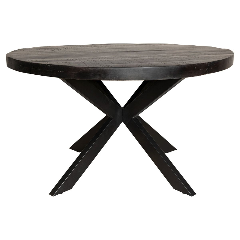 Tafel Maas Rond Zwart Maat 140