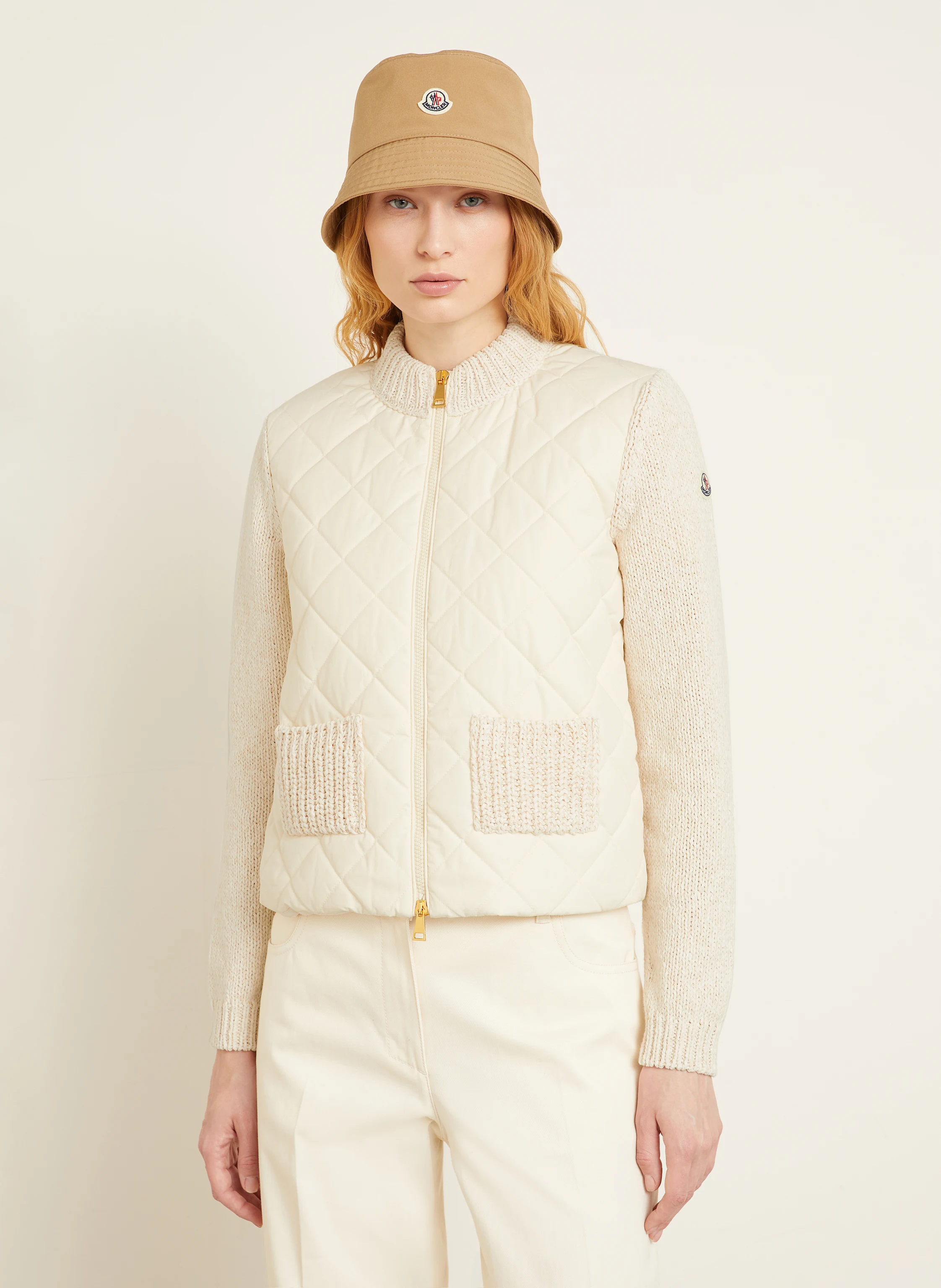 MONCLER Steppjacke in Materialmix