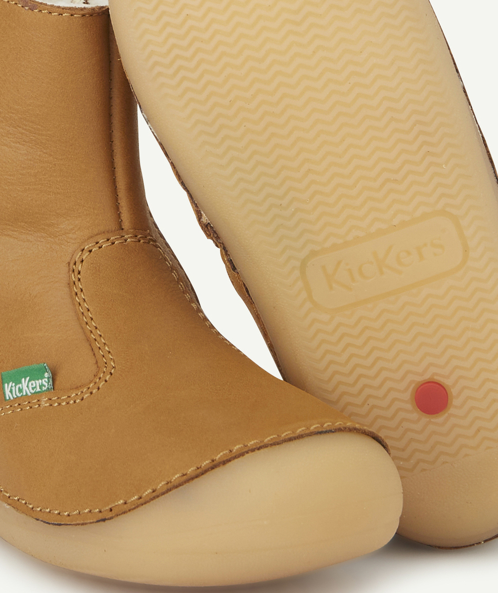 KICKERSLES BOTTES CAMEL CLAIR ZIPPÉE BÉBÉ