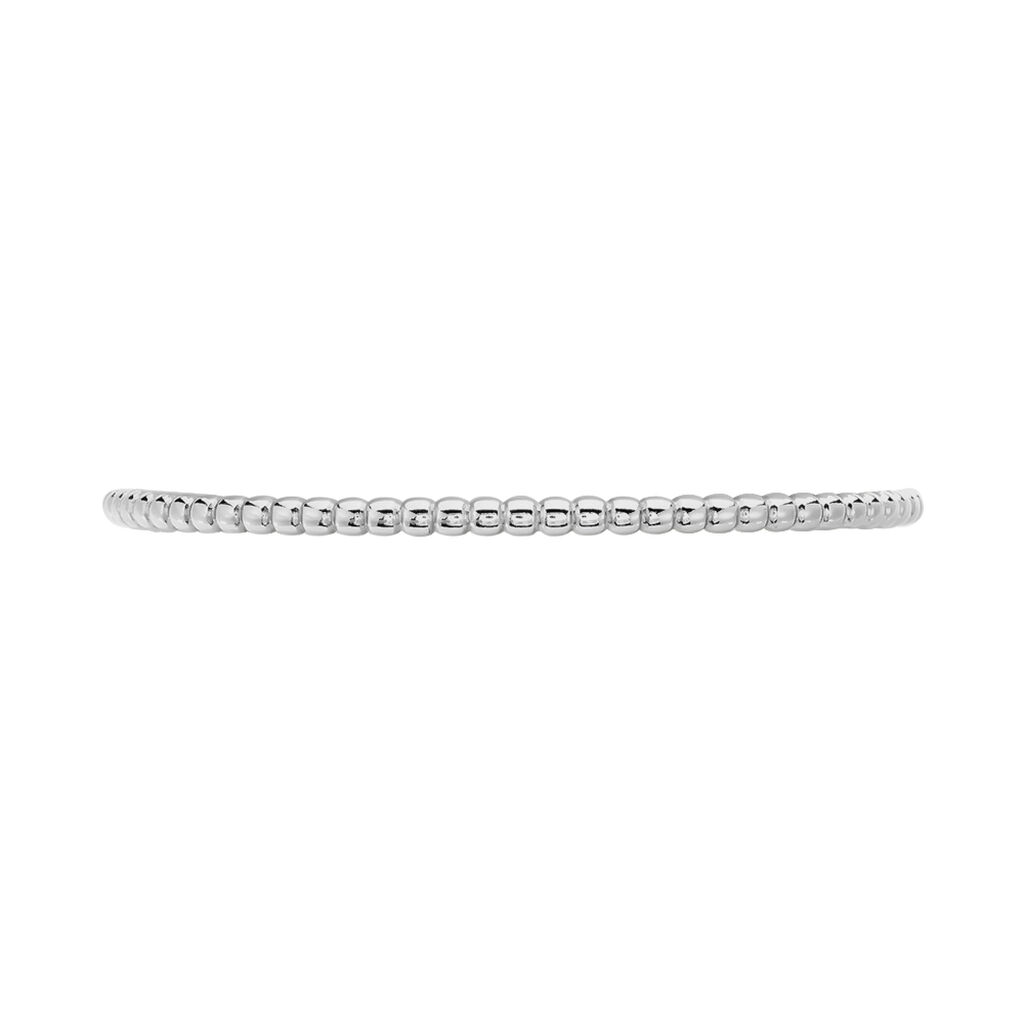 Bracelet Jonc Gania Argent Blanc