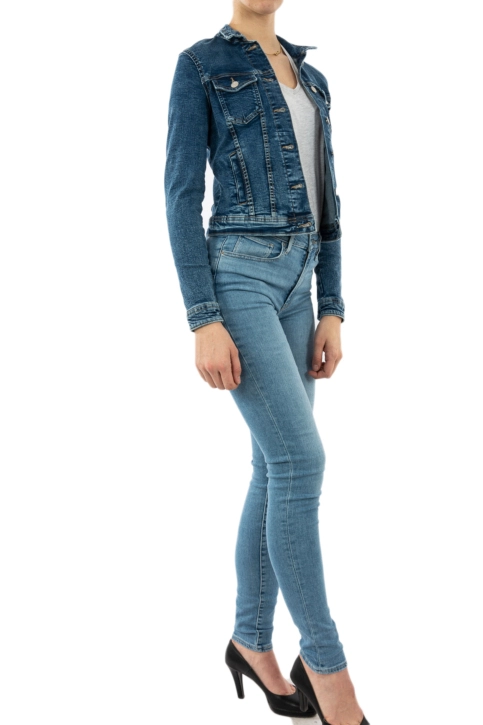 Blousons jeans only tia life medium blue denim