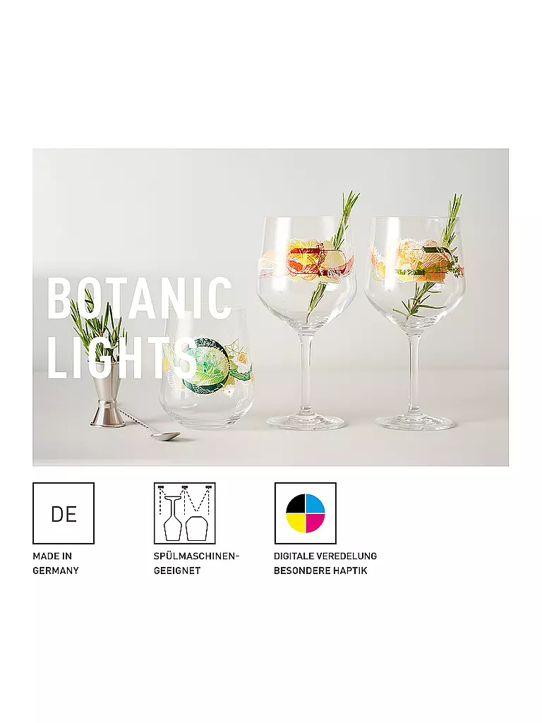 RITZENHOFF Ginglas 2er Set Botanic Lights #1 #2 Heike Zuschke bunt