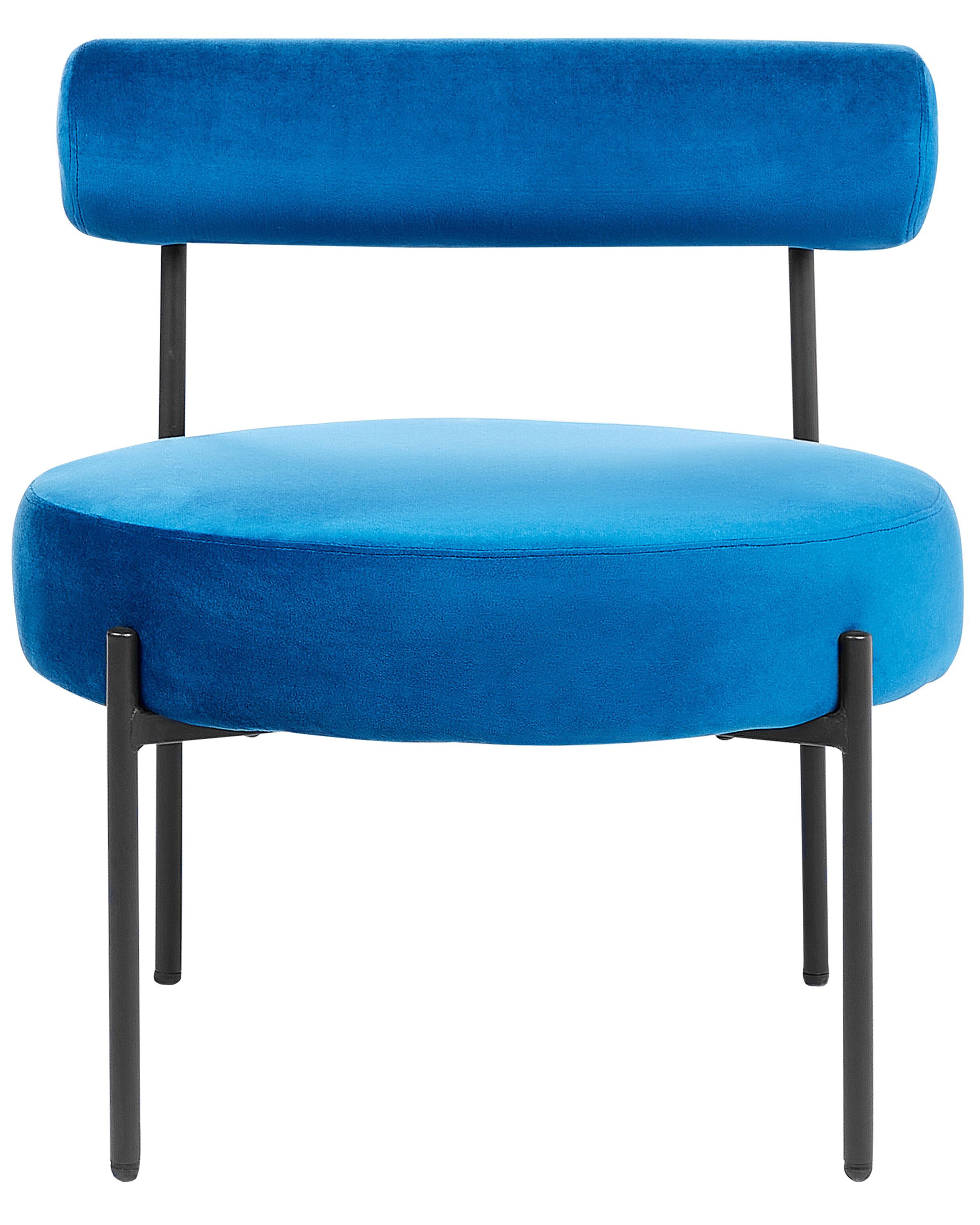 Fauteuil ALPHA Fluweel Marineblauw