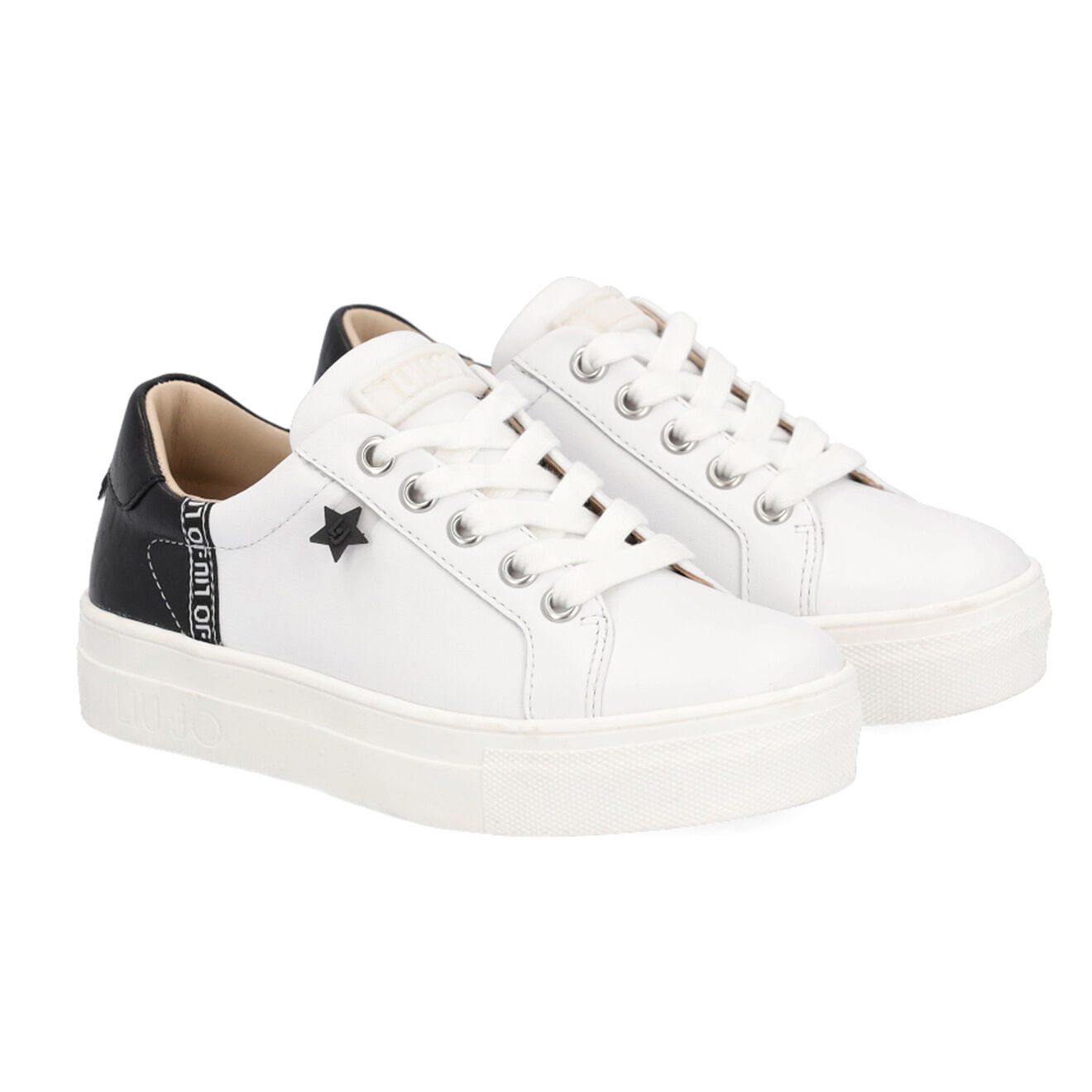 Liu-Jo Sneakers en Cuir Lia blanc/noir