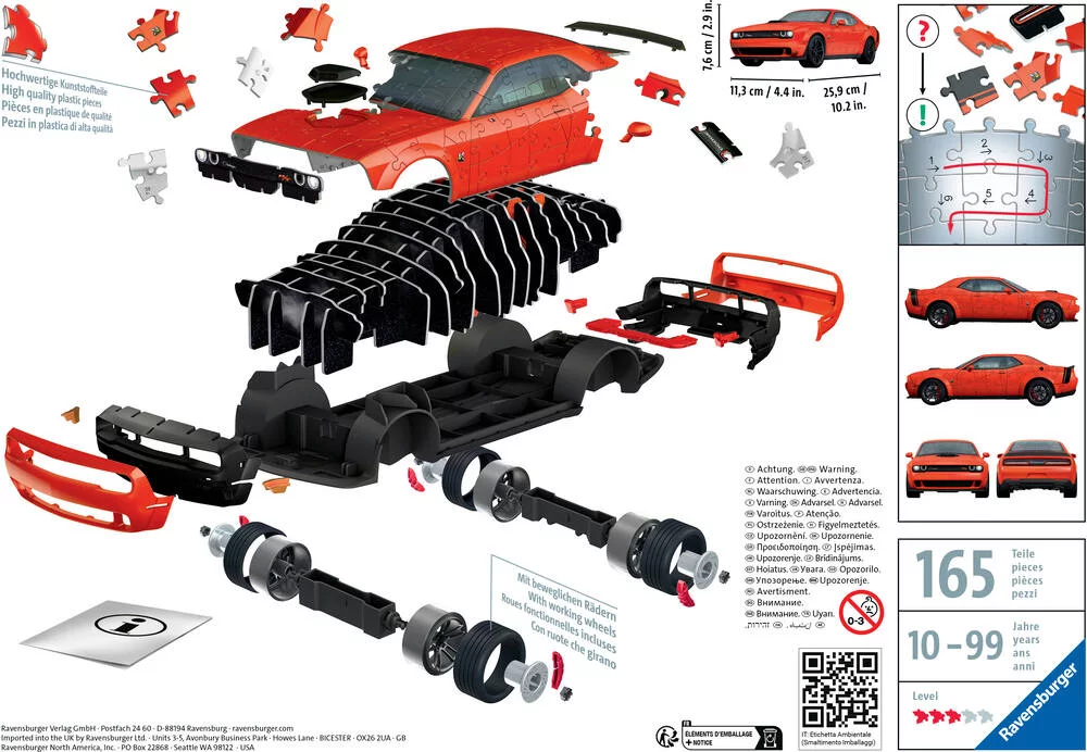 PUZZLE 3D DODGE CHALLENGER R\/T SCAT PACK WIDEBODY