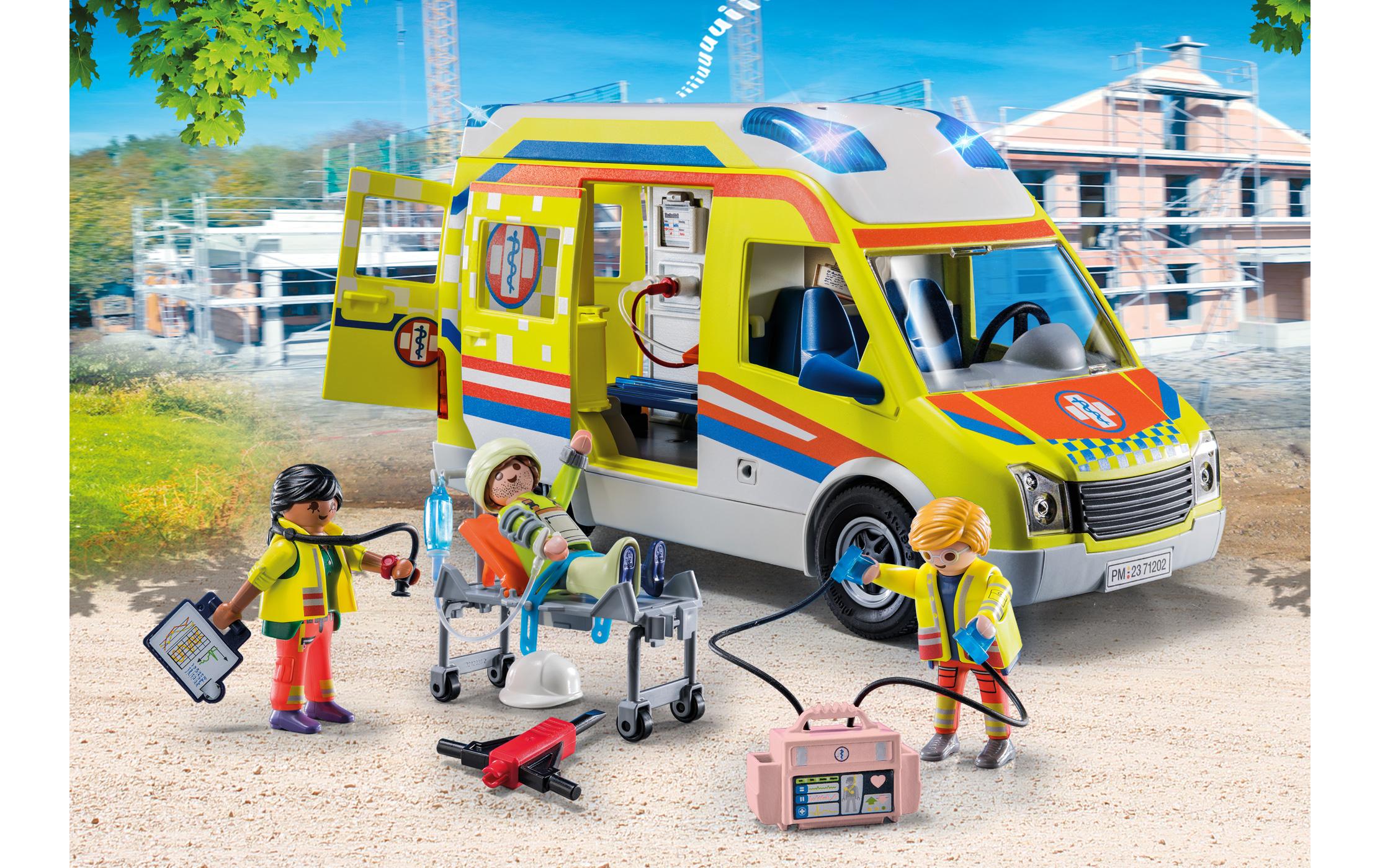 City Life Rettungswagen mit Licht & Sound 71202Rettungsdienst-Spielset